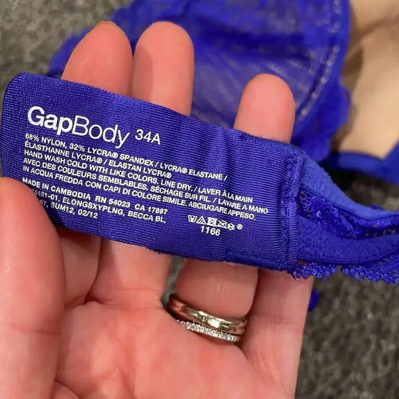 *Final Price* Gap Body Blue 34B Bra Lace Gorgeous EUC - Picture 5 of 5
